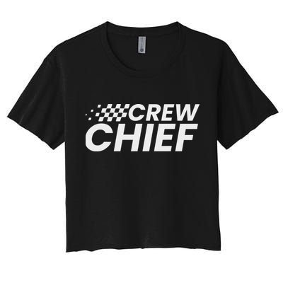 Crew Chief Pit Crew Racing Team Racer Car Women's Crop Top Tee