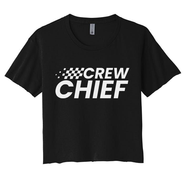 Crew Chief Pit Crew Racing Team Racer Car Women's Crop Top Tee