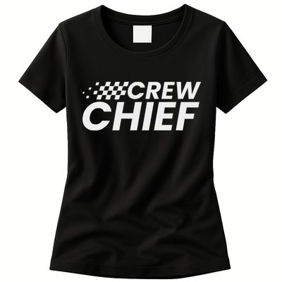 Crew Chief Pit Crew Racing Team Racer Car Womens T-Shirt