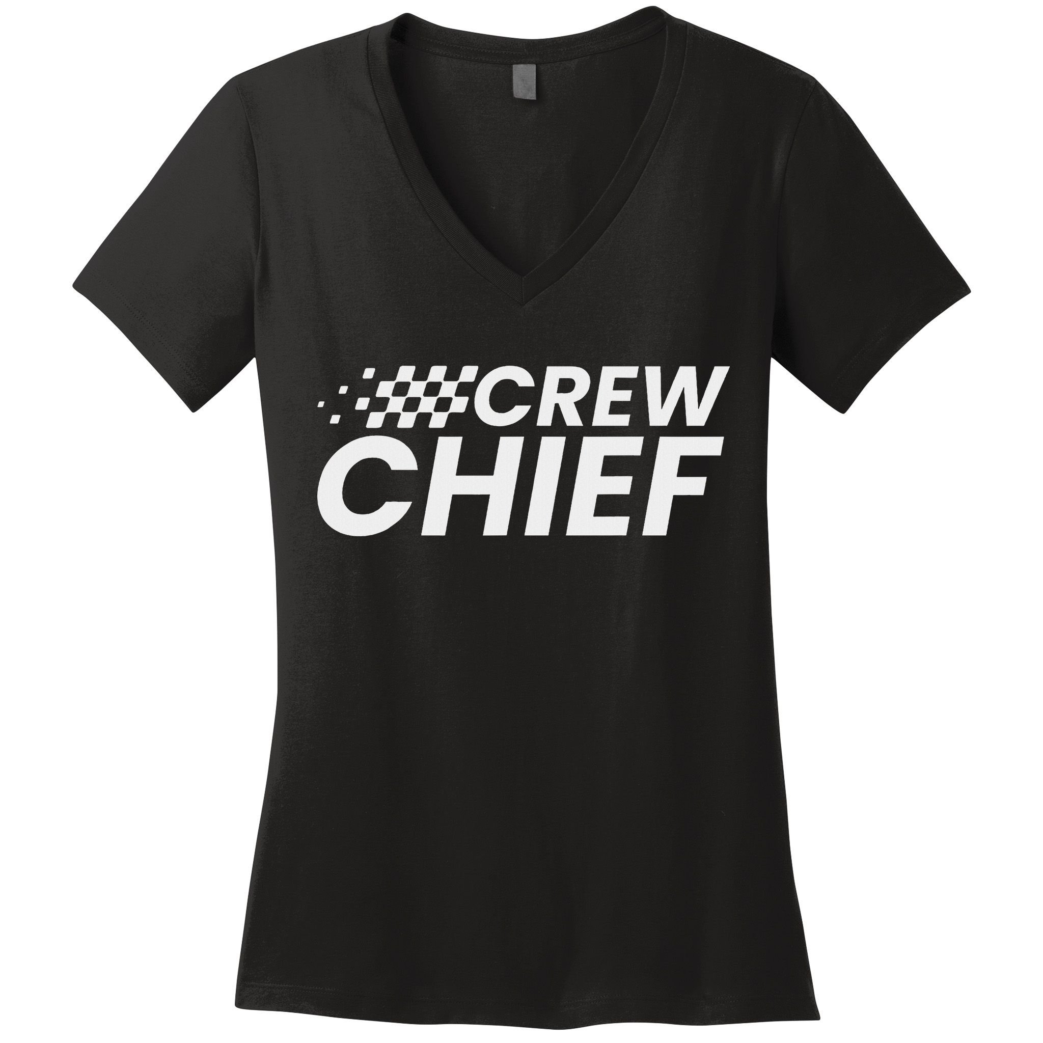 Crew Chief Pit Crew Racing Team Racer Car Women's V-Neck T-Shirt