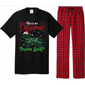 Corgi Christmas Pajama Plaid Santa Hat Lights Snowflakes Great Gift Pajama Set