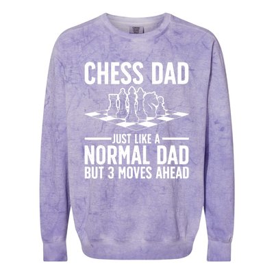 Cool Chess Player Art For Dad Knight Chess Lovers Pieces Colorblast Crewneck Sweatshirt