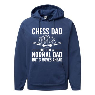 Cool Chess Player Art For Dad Knight Chess Lovers Pieces Performance Fleece Hoodie