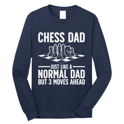 Cool Chess Player Art For Dad Knight Chess Lovers Pieces Long Sleeve Shirt