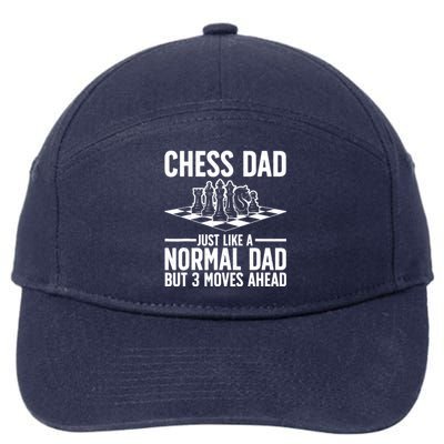 Cool Chess Player Art For Dad Knight Chess Lovers Pieces 7-Panel Snapback Hat