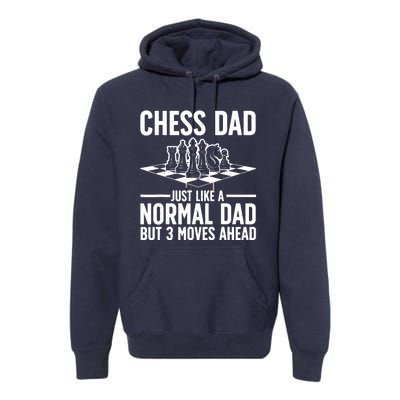 Cool Chess Player Art For Dad Knight Chess Lovers Pieces Premium Hoodie