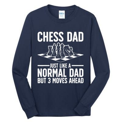 Cool Chess Player Art For Dad Knight Chess Lovers Pieces Tall Long Sleeve T-Shirt