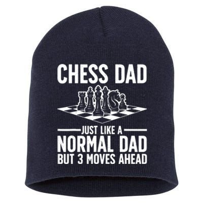 Cool Chess Player Art For Dad Knight Chess Lovers Pieces Short Acrylic Beanie