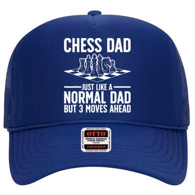 Cool Chess Player Art For Dad Knight Chess Lovers Pieces High Crown Mesh Back Trucker Hat