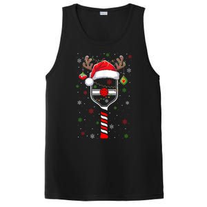 Cute Christmas Pickleball Player Reindeer Holiday Xmas 2024 Gift PosiCharge Competitor Tank