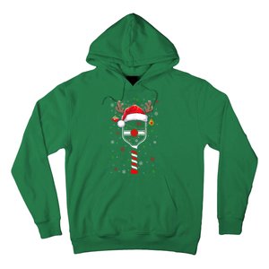 Cute Christmas Pickleball Player Reindeer Holiday Xmas 2024 Gift Hoodie