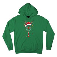 Cute Christmas Pickleball Player Reindeer Holiday Xmas 2024 Gift Hoodie