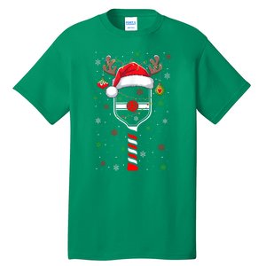 Cute Christmas Pickleball Player Reindeer Holiday Xmas 2024 Gift Tall T-Shirt