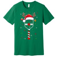 Cute Christmas Pickleball Player Reindeer Holiday Xmas 2024 Gift Premium T-Shirt