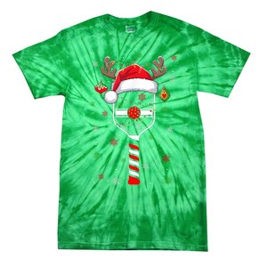 Cute Christmas Pickleball Player Reindeer Holiday Xmas 2024 Gift Tie-Dye T-Shirt