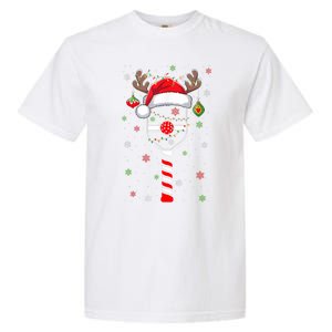 Cute Christmas Pickleball Player Reindeer Holiday Xmas 2024 Gift Garment-Dyed Heavyweight T-Shirt