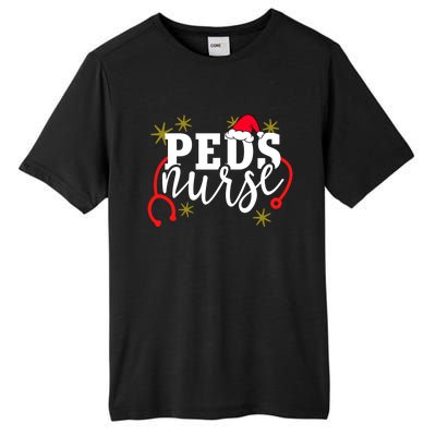 Cute Christmas Peds Nurse Santa Hat Holiday Pediatric Rn Gift Tall Fusion ChromaSoft Performance T-Shirt