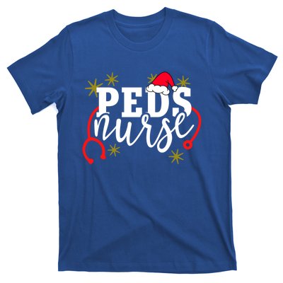 Cute Christmas Peds Nurse Santa Hat Holiday Pediatric Rn Gift T-Shirt