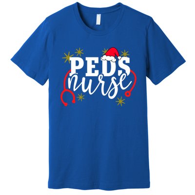 Cute Christmas Peds Nurse Santa Hat Holiday Pediatric Rn Gift Premium T-Shirt