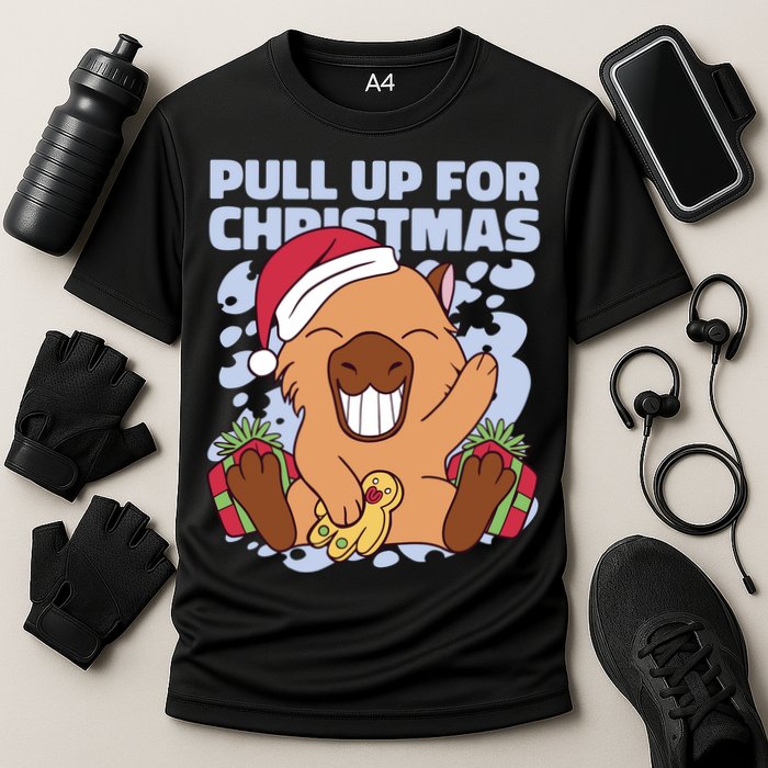 Christmas Capybara Pull Up Performance Shirt