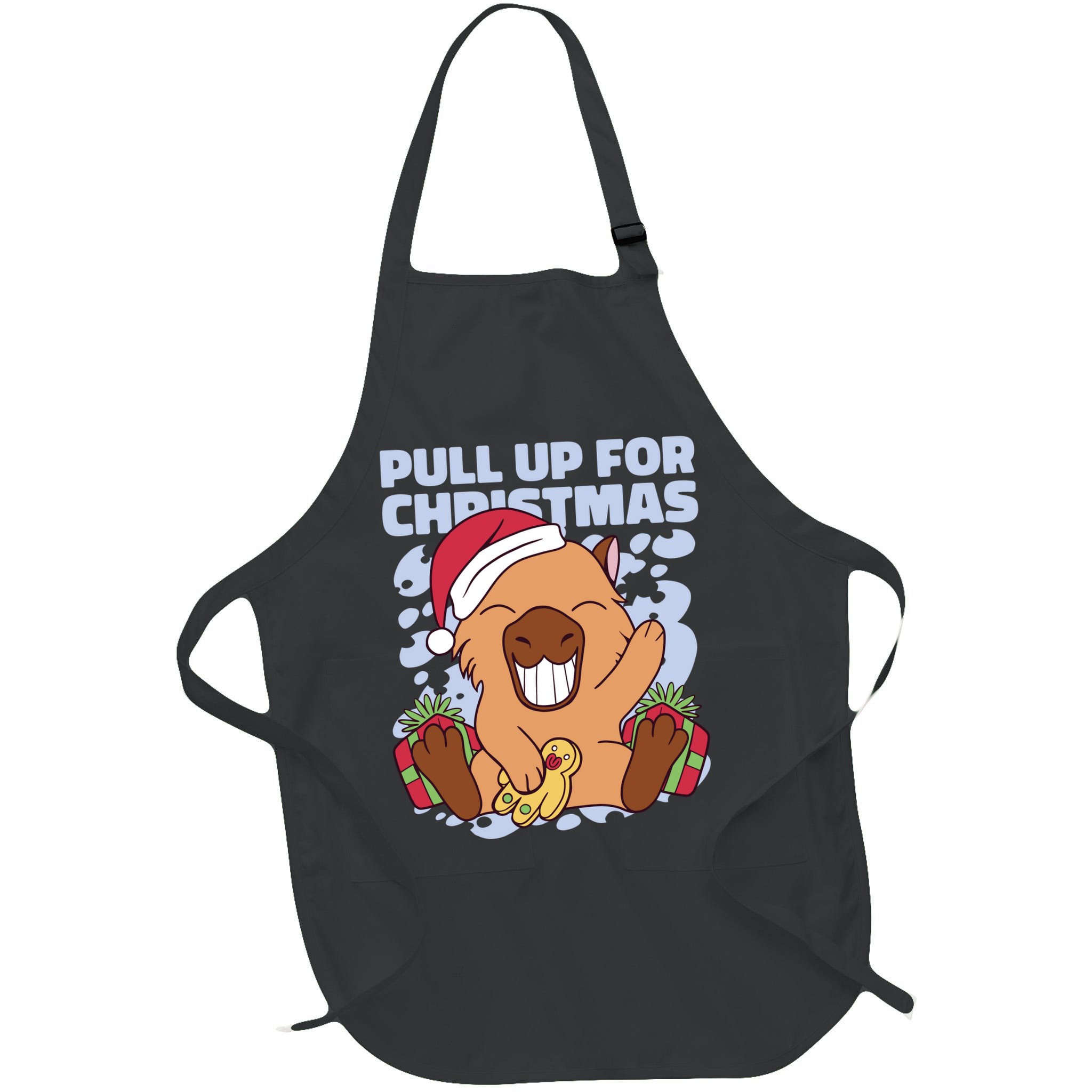 Christmas Capybara Pull Up Apron