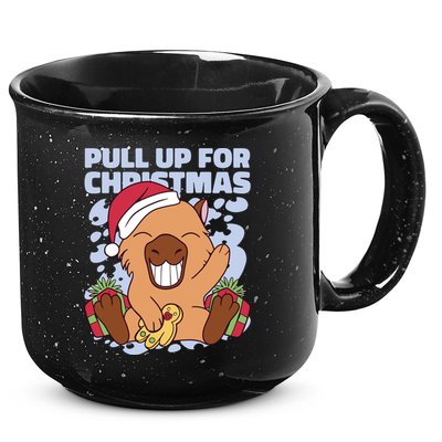Christmas Capybara Pull Up 15oz Campfire Ceramic Mug
