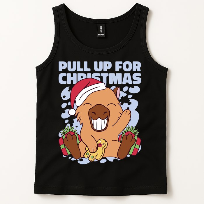 Christmas Capybara Pull Up Tank Top