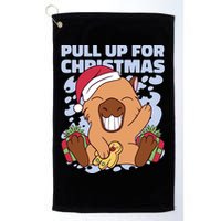 Christmas Capybara Pull Up Golf Towel