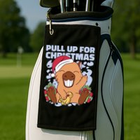 Christmas Capybara Pull Up Golf Towel