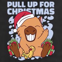 Christmas Capybara Pull Up Golf Towel