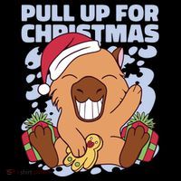 Christmas Capybara Pull Up Visor