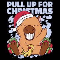 Christmas Capybara Pull Up Crop Top