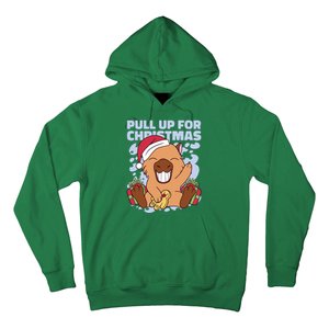 Christmas Capybara Pull Up Hoodie