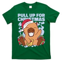 Christmas Capybara Pull Up T-Shirt