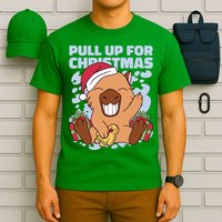 Christmas Capybara Pull Up T-Shirt