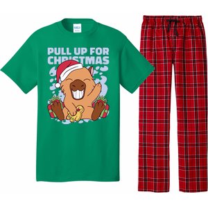 Christmas Capybara Pull Up Pajama Set