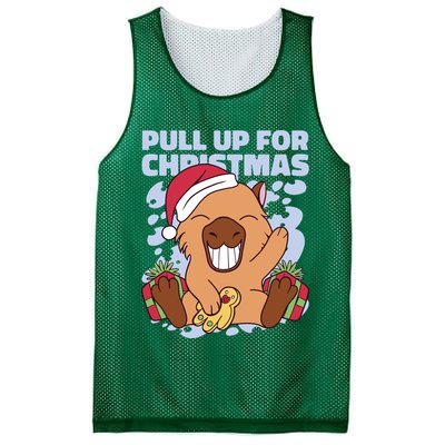Christmas Capybara Pull Up Mesh Reversible Basketball Jersey Tank