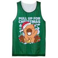 Christmas Capybara Pull Up Mesh Reversible Basketball Jersey Tank