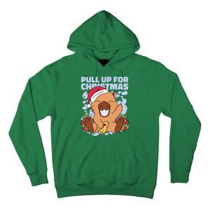 Christmas Capybara Pull Up Tall Hoodie