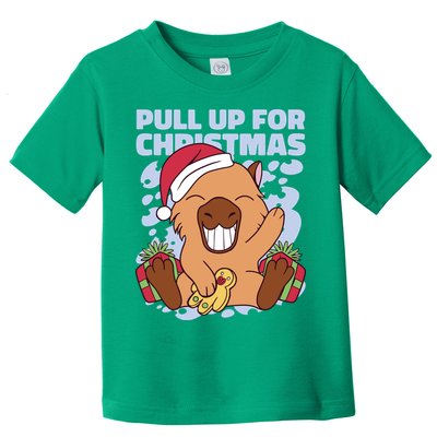 Christmas Capybara Pull Up Toddler T-Shirt