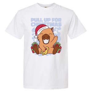 Christmas Capybara Pull Up Garment-Dyed Heavyweight T-Shirt