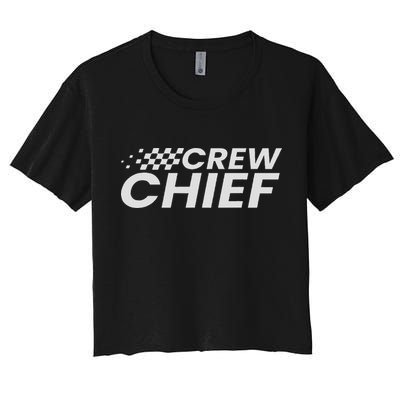 Crew Chief Pit Crew Racing Team Racer Car Women's Crop Top Tee