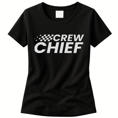 Crew Chief Pit Crew Racing Team Racer Car Womens T-Shirt
