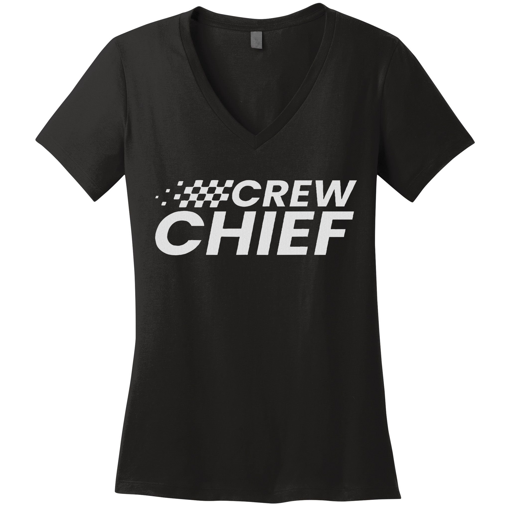 Crew Chief Pit Crew Racing Team Racer Car Women's V-Neck T-Shirt