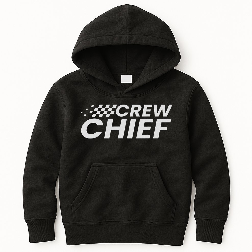 Crew Chief Pit Crew Racing Team Racer Car Kids Hoodie