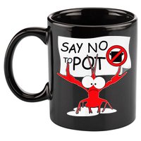 CFunny Crawfish Pun Say No To Pot Lobster Festival 11oz C Handle Ceramic Mug