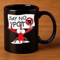 CFunny Crawfish Pun Say No To Pot Lobster Festival 11oz C Handle Ceramic Mug