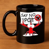 CFunny Crawfish Pun Say No To Pot Lobster Festival 11oz C Handle Ceramic Mug