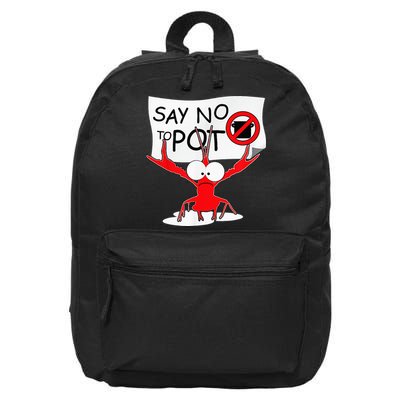 CFunny Crawfish Pun Say No To Pot Lobster Festival 16 in Basic Backpack