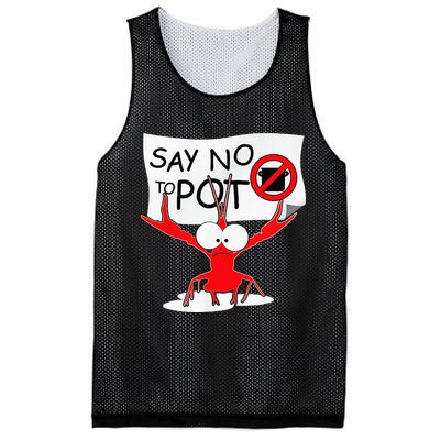CFunny Crawfish Pun Say No To Pot Lobster Festival Mesh Reversible Basketball Jersey Tank